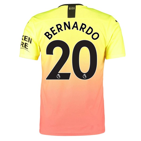 Camiseta Manchester City NO.20 Bernardo 3ª 2019-2020 Naranja